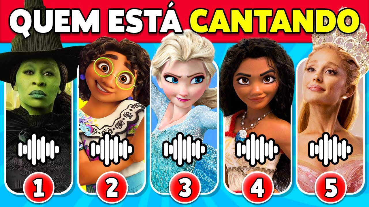 Adivinhe Quem Está Cantando 🎤🎙️🎶 | Wicked, Moana 2, Encanto | Desafio de Quiz de Músicas da Disney
