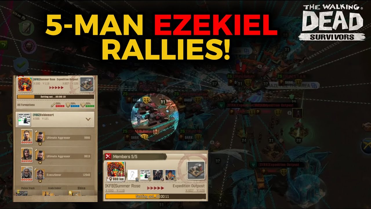 5-Man Ezekiel Rallies🔥 | Battle for Passage 1 |  TWD Survivors