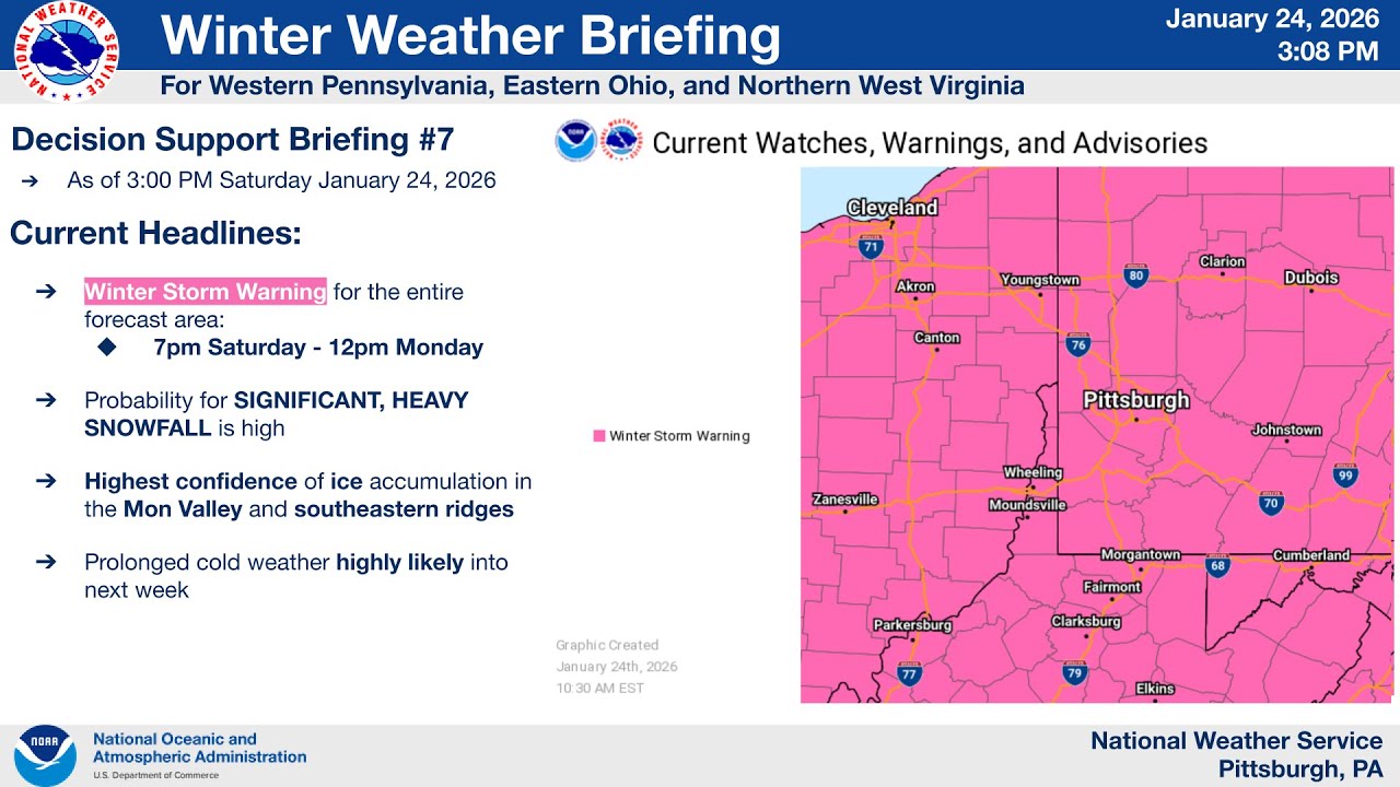 1/24/2026 Winter Storm Briefing for January 25th, 2026