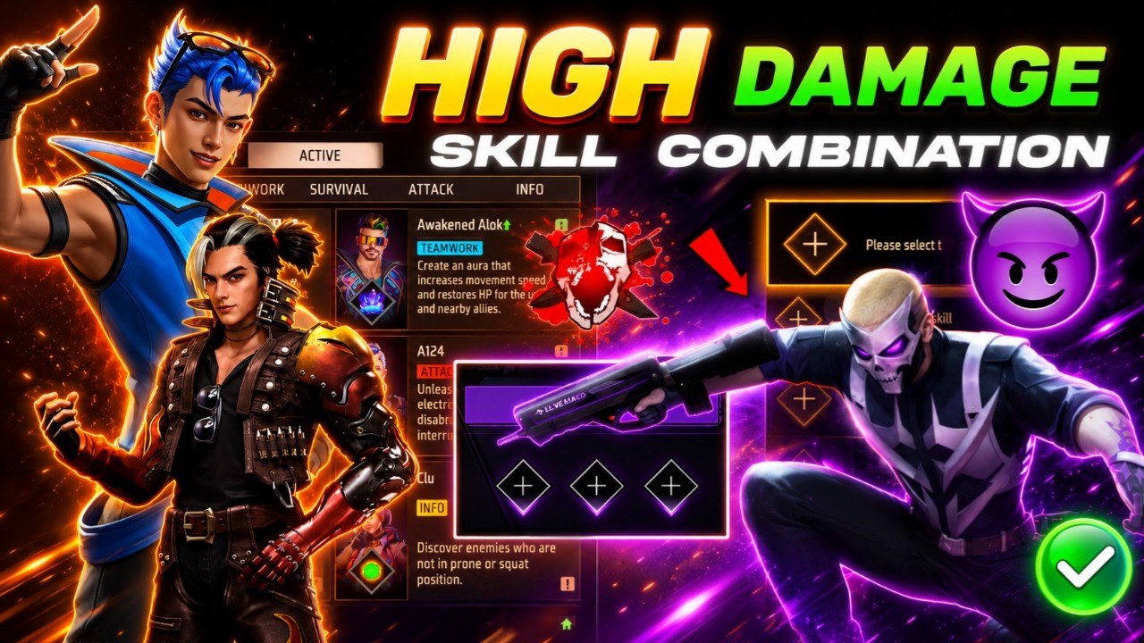 4 July 2026 🔥 HIGH DAMAGE SKILL COMBINATION | Best Character Skill for BR rank