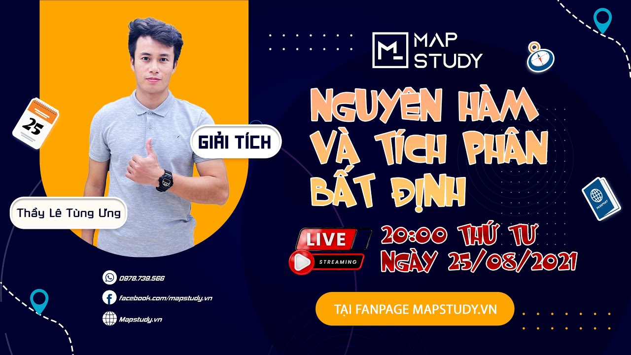 [LIVE - GIẢI TÍCH 1] Buổi 06: Nguyên hàm và Tích phân bất định (Phần 1) - Thầy Lê Tùng Ưng