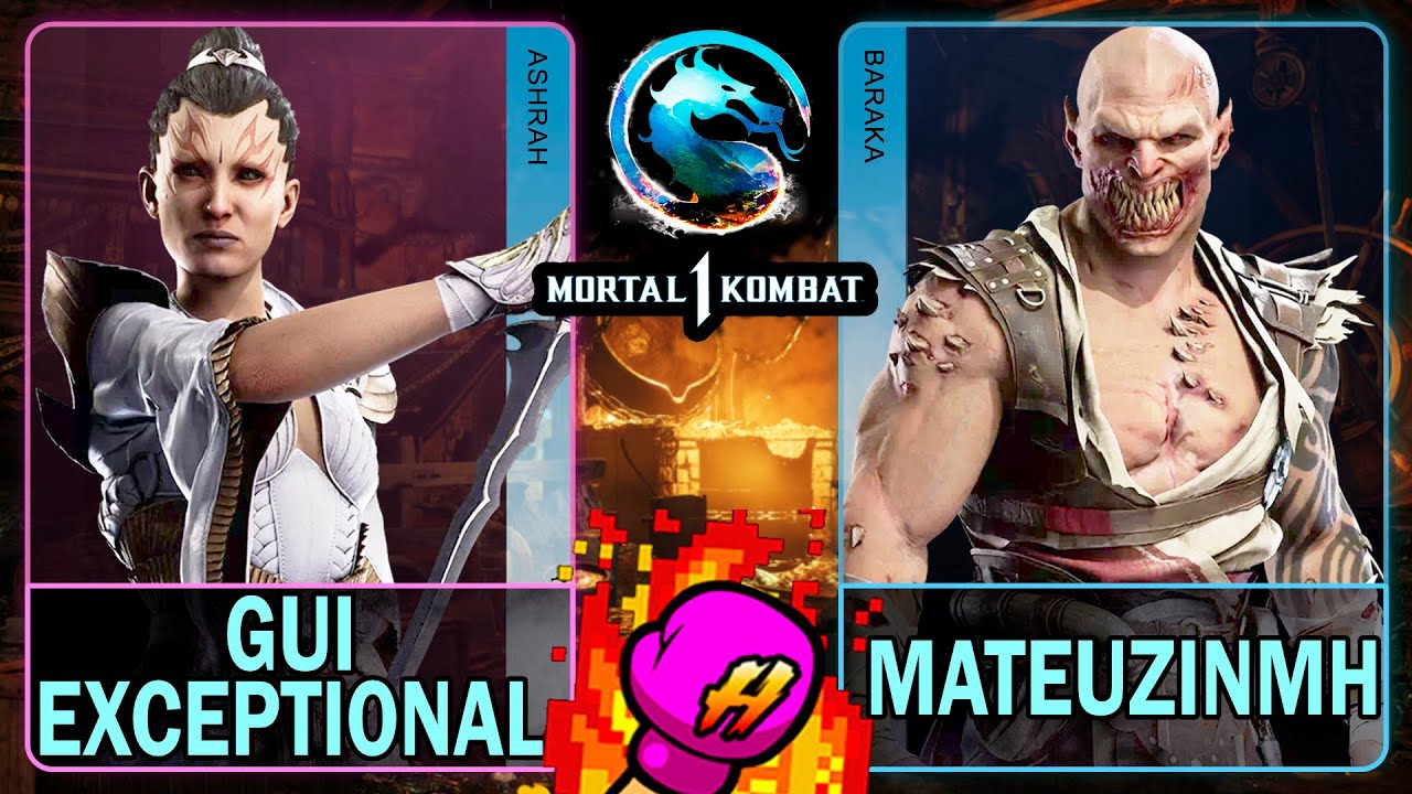 MK1 Gui Exceptional (ASHRAH) VS MateuzinMH (BARAKA)🥊Mortal Kombat 1🥊4K 60ᶠᵖˢ