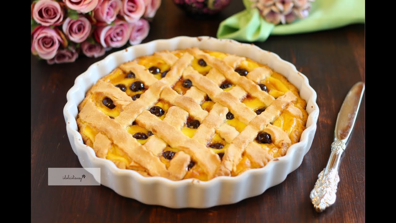 CROSTATA CREMA E AMARENE | crostata Amalfitana  #crostata #crostataamalfitana #amarena