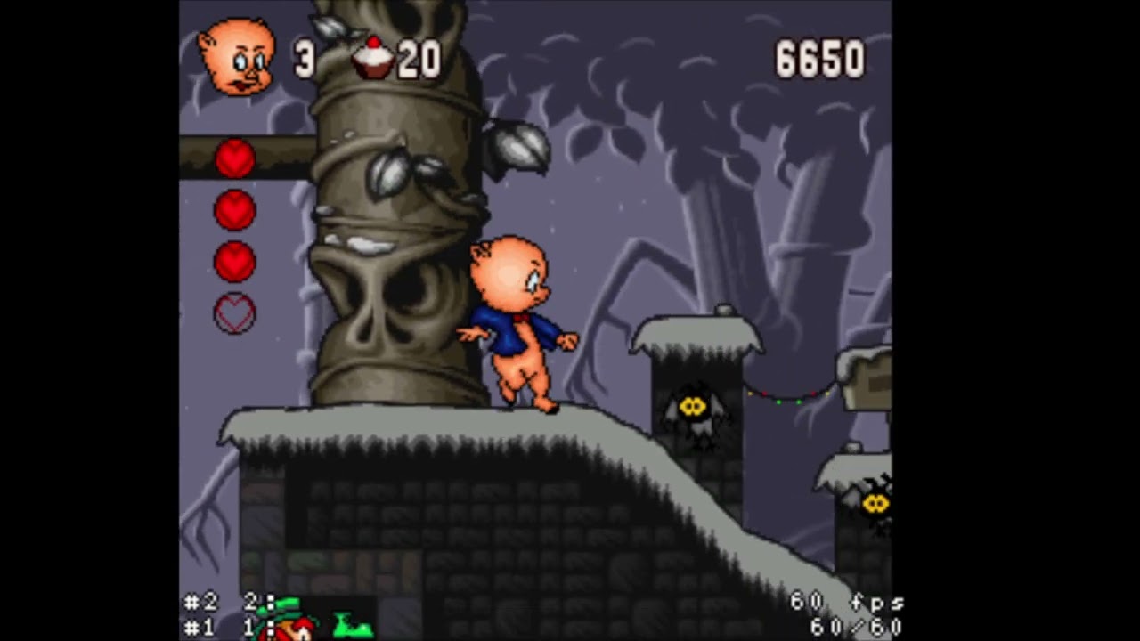 SNES, Emulated, Porky Pig's Haunted Holiday, Normal, 16700 points