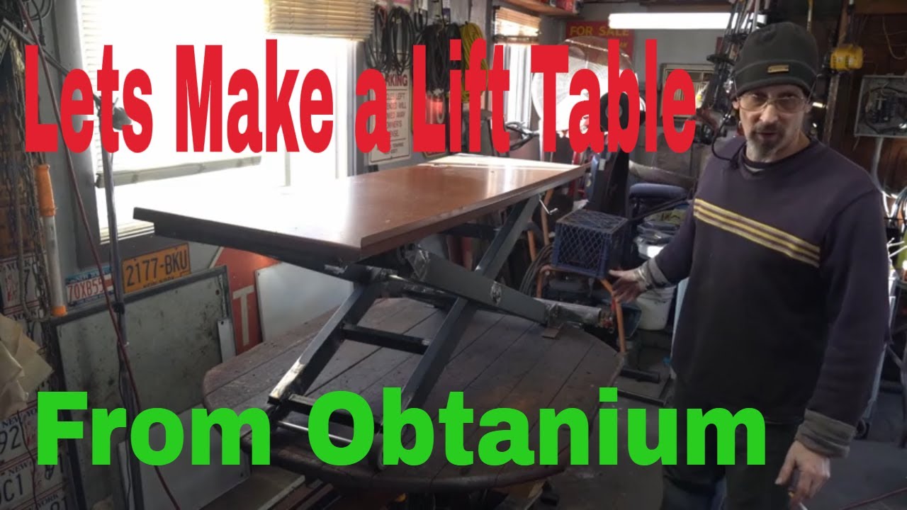 Самодельный ножничный подъемный стол из Obtanium