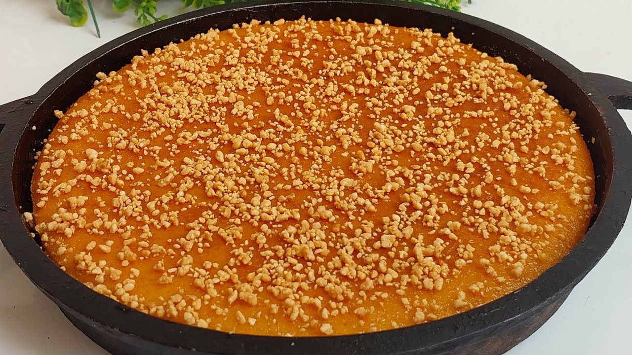 بسبوسة بالبرتقال سهلة اقتصادية وسريعة التحضير طرية وكذوووب دوبان في الفم حقا تستحق التجربة