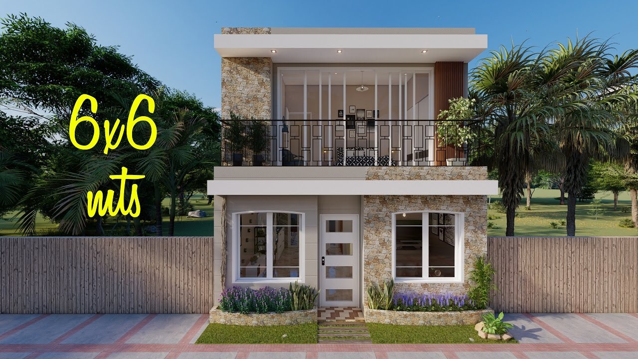Casa de 6x6 metros con 2 dormitorios