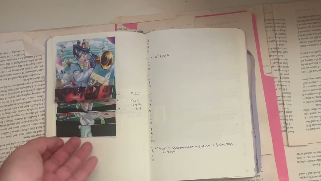 February  Bujo filp through : Twisted wonderland (Groovy spoilers) @RoseGoldLibrary
