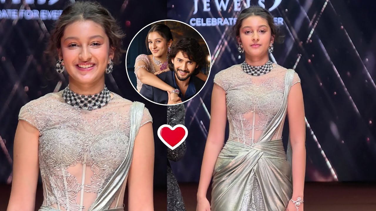 Mahesh Babu's Daughter Sitara Elegant Ramp Walk at PMJ Jewels Event | Namratha | Naatu Cinema