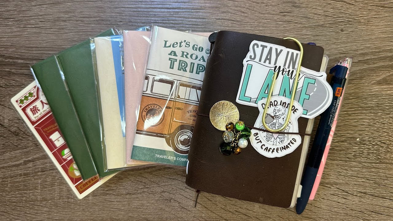 Passport Midori Travelers Notebook set up
