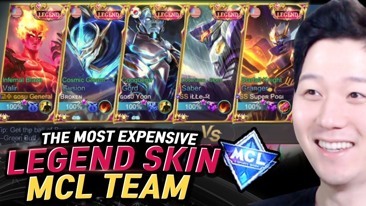 Команда легендарных скинов Troll 5men в MCL | Mobile Legends