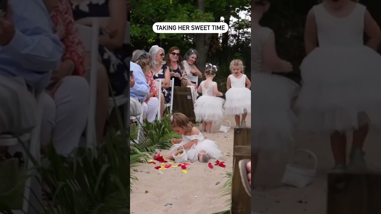 Bringing some flower girl drama into your feeds tonight!🥰😍 #lebaneseweddings #shorts