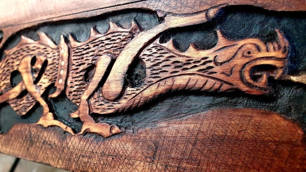 Wood carving a Dragon with a Dremel 4000