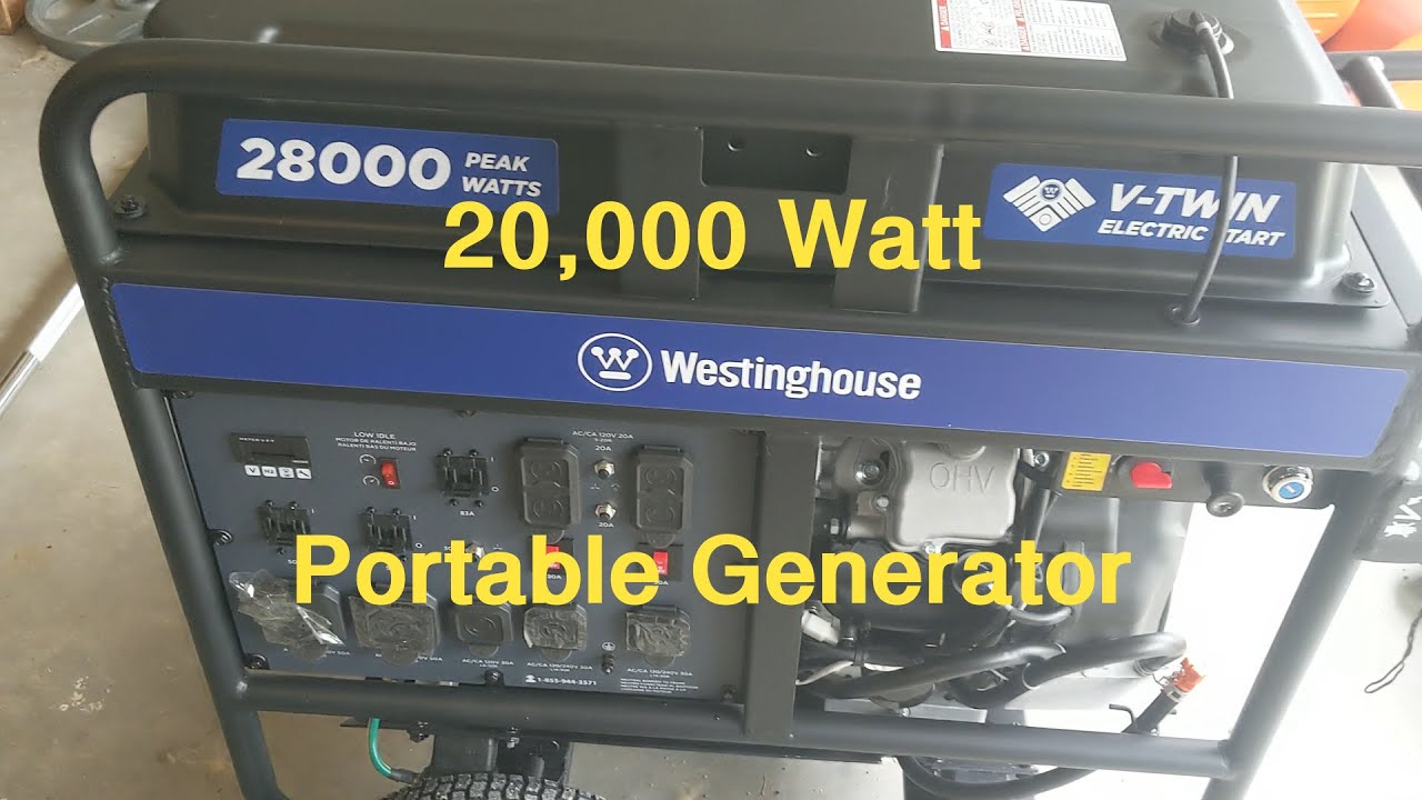 Westinghouse 20,000 watt portable generator