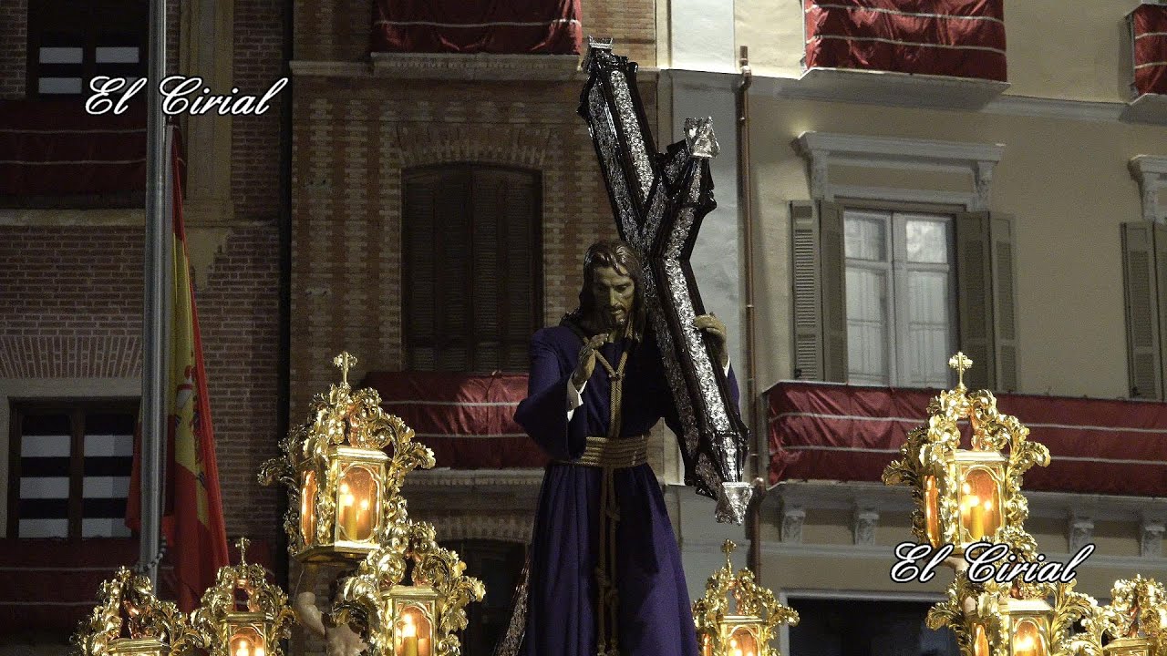 NAZARENO DEL PASO MALAGA 2025 TRIBUNA OFICIAL Y ENTRADA EN CALLE LARIOS 4K