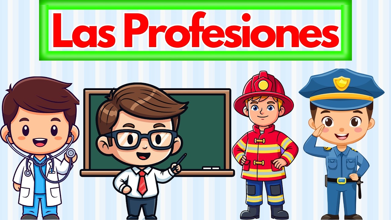 Las Profesiones en Español para Niños | Médico, Maestro, Policía y Más 👩‍⚕️👮🚒 Aprende Fácil