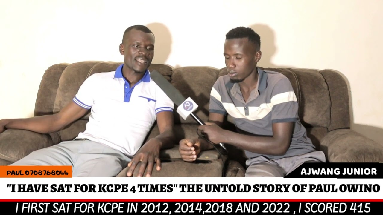 ''I SAT FOR KCPE 4 TIMES'' PAUL OWINO NE OREM DONJO E SEKONDAR KATA BANG YUDO MARKS 415, KONYE URU
