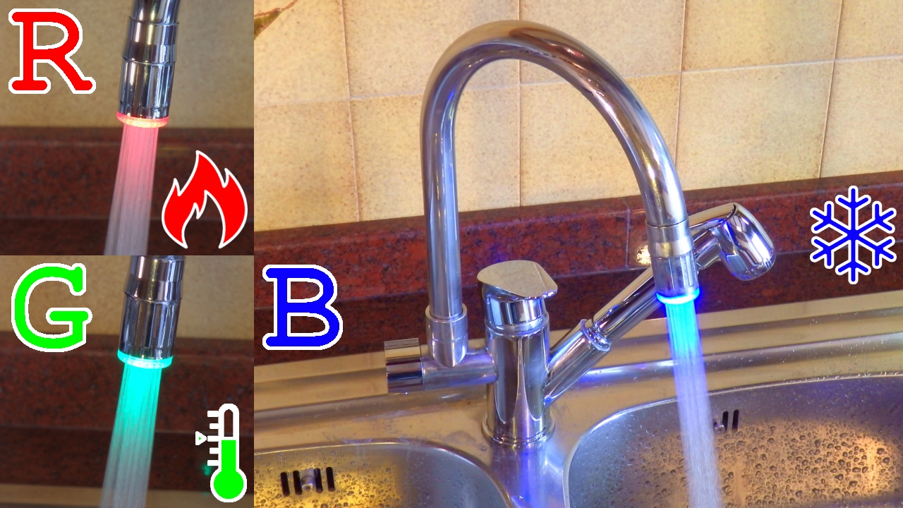 ARUHE LED RGB Kitchen Sink Faucet with Hand Shower | Overview and Test