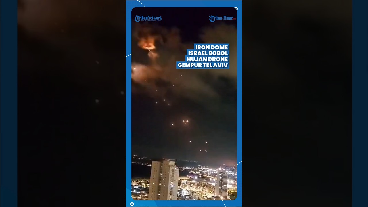 Menyala Tel Aviv! Momen Serangan Drone Iran Tak Berhenti Hujani Israel, Iron Dome Jebol