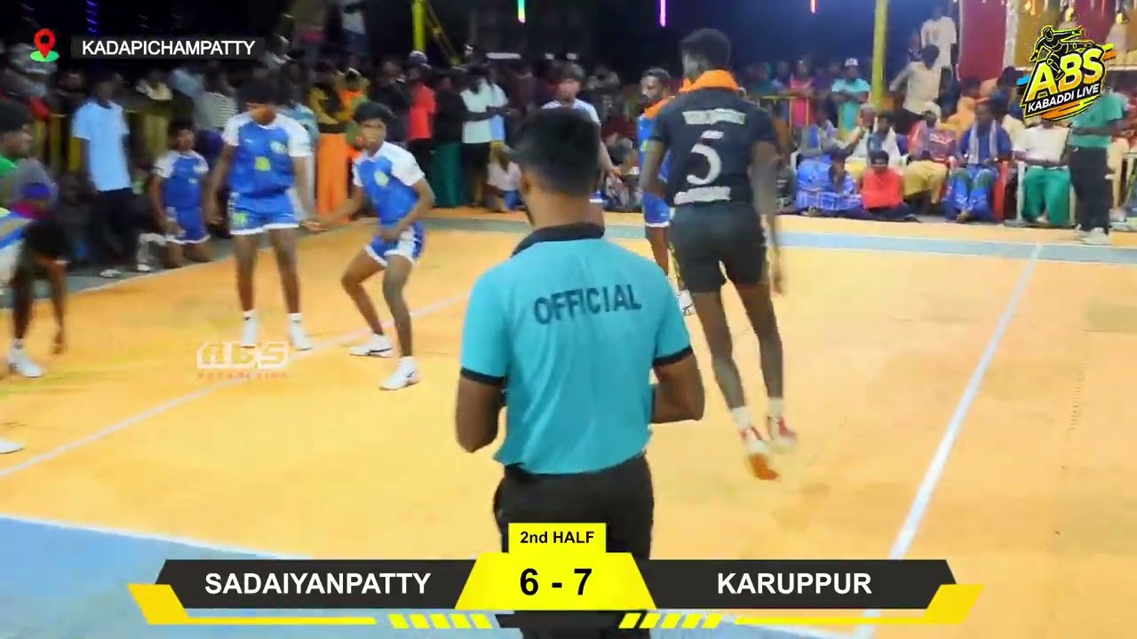 PQF // KARUPPUR VS SADAIYANPATTY// Abs Kabadi Live- KADAPICHAMPATTY