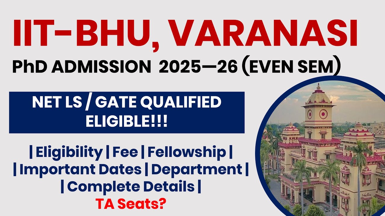 IIT (BHU) Varanasi PhD Admission 2025–26 | Apply Now! | The Researchist 