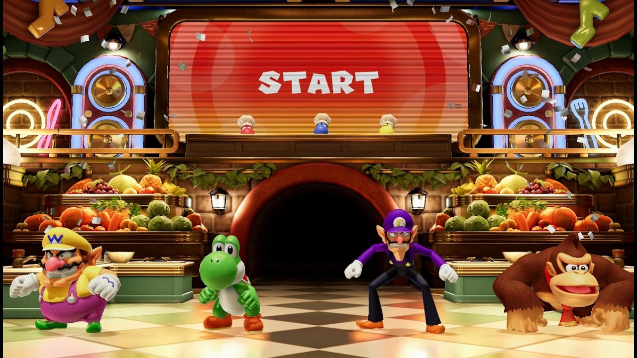 Super Mario Party Jamboree Rhythm Kitchen 2 player 60fps