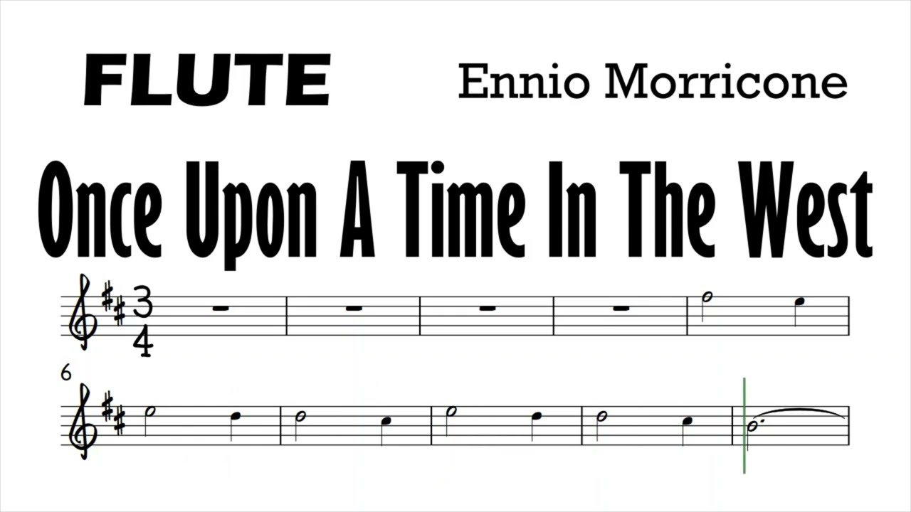 Once Upon A Time in the West Flute Sheet Music Backing Track Play Along Partitura