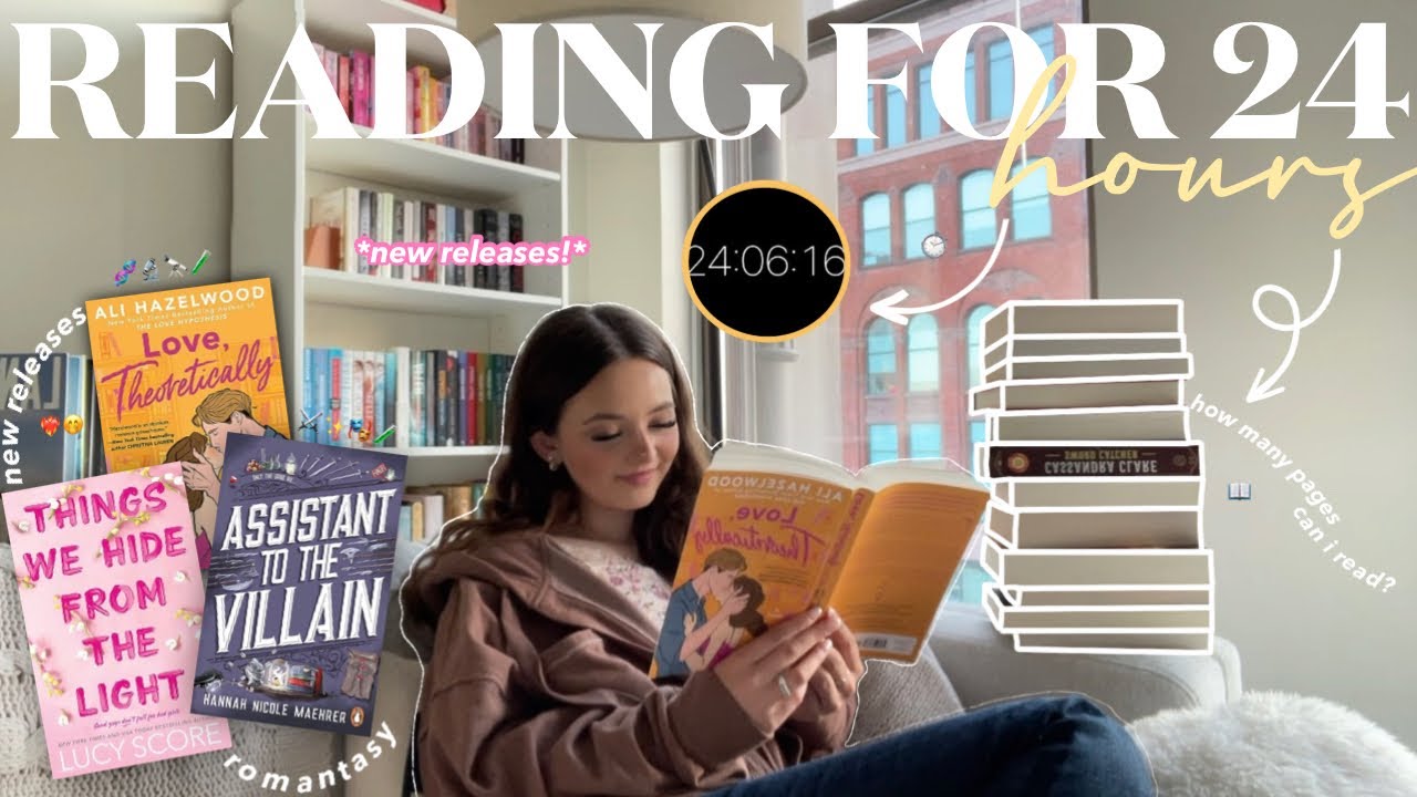 reading as many books as possible IN 24 HOURS… ☁️💫📖 (how many PAGES can i read?)