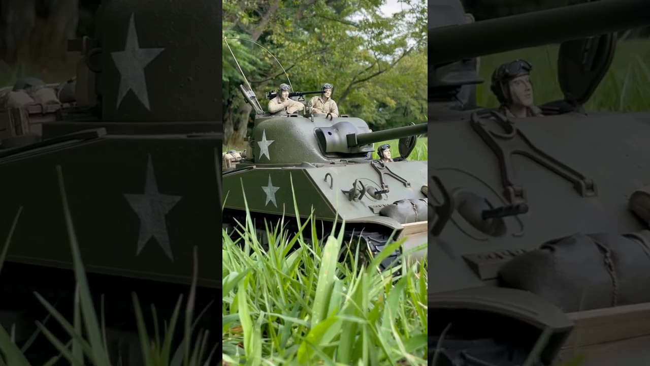 Heng Long 1/16 M4A3 (75)W SHERMAN RC CUSTOM TANK    #rctank #rc #ww2 #usarmy #tank #henglong