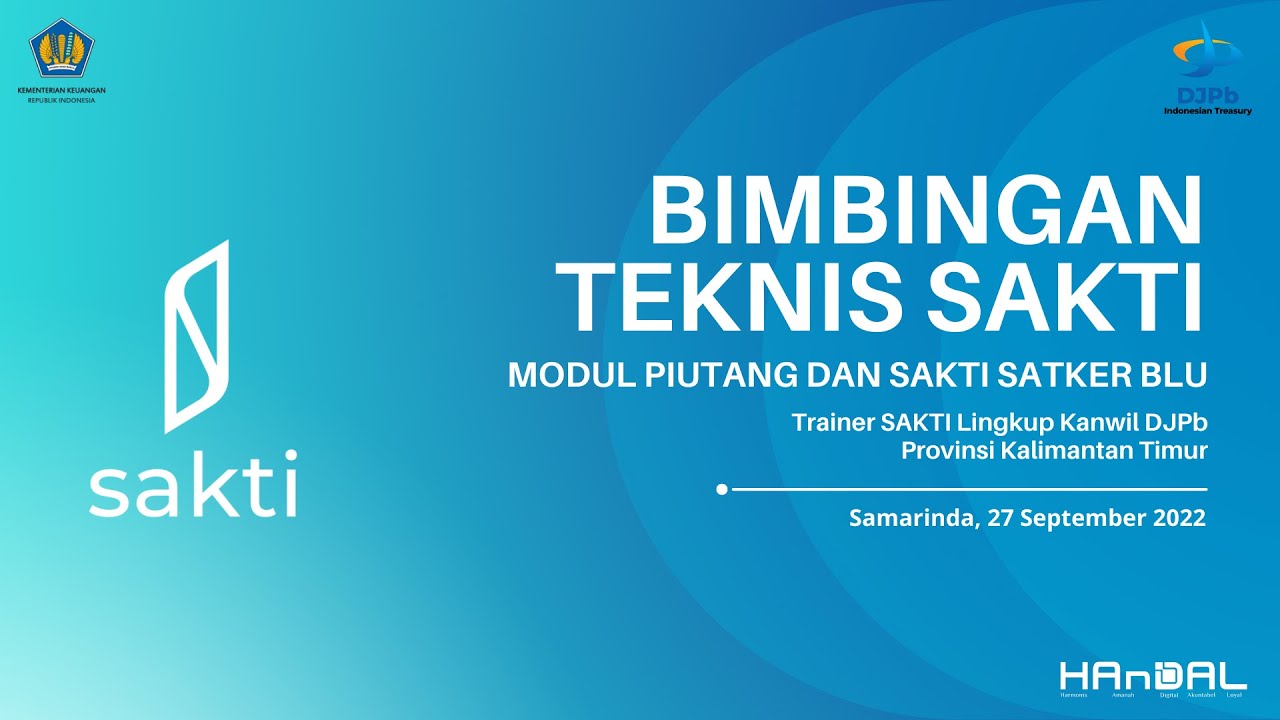 BIMTEK SAKTI SATKER BLU - LPJ BENDAHARA BLU