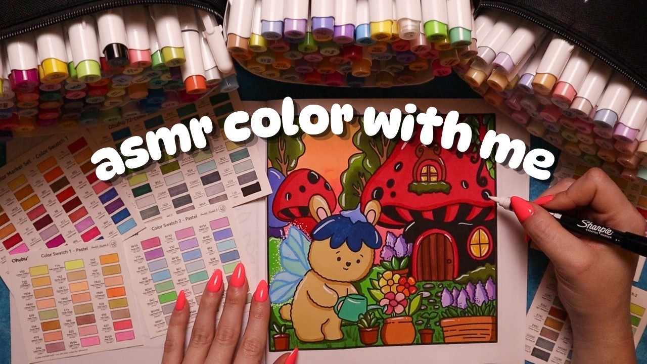 ASMR Color with Me 🖍️ Marker Sounds & Chatty Whispers 
