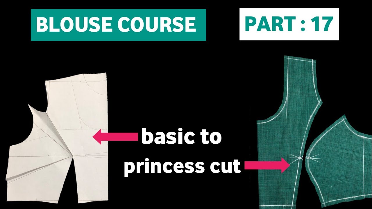 princess cut blouse cutting/how do you draft princess cut blouse?/shabbir master/blouse course
