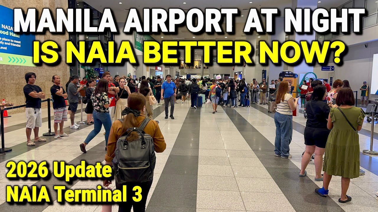 Philippines MANILA AIRPORT 2026! 🇵🇭 Night Walk at NAIA Terminal 3 | Restaurants + Newport City Tour