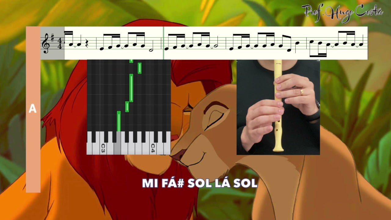 Can You Feel The Love Tonight? - Karaoke Flauta de bisel (Doce)