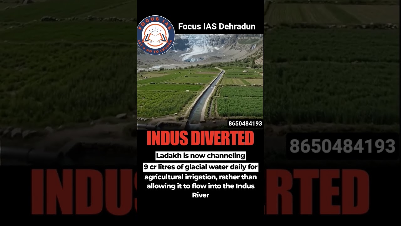 Indus Diverted|| Ladakh is redirecting 9 Cr  litres of glacier melt water