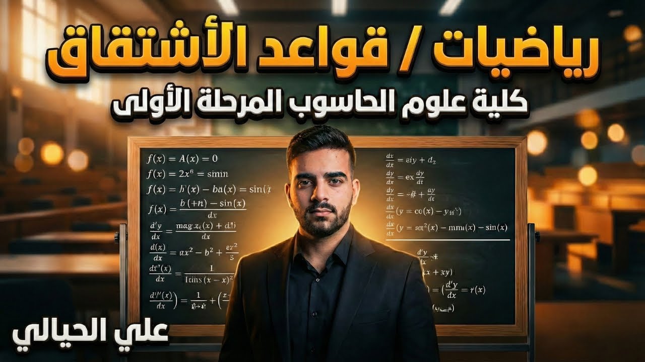 قواعد الأشتقاق رياضيات كلية علوم الحاسوب المرحلى الأولى | علي الحيالي