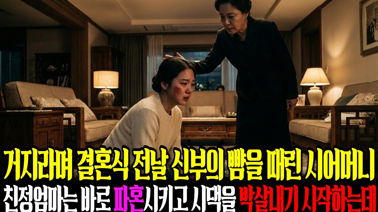 거지라며 결혼식 전날 신부의 뺨을 때린 시어머니, 친정엄마는 바로 파혼시키고 시댁을 박살내기 시작하는데..ㅣ감동사연ㅣ노후사연ㅣ오디오북ㅣ라디오사연