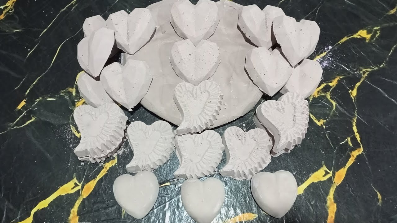 2x Sped Up | Silky Soft Gray Homemade Gym Chalk Hearts Variety Crush| OG Video on @asmrrelaxandenjoy