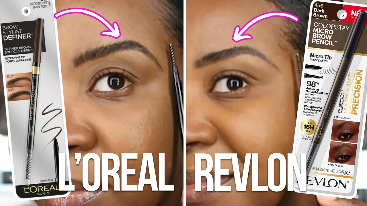 THE BEST DRUGSTORE BROW PENCIL | loreal brow stylist vs revlon micro brow pencil