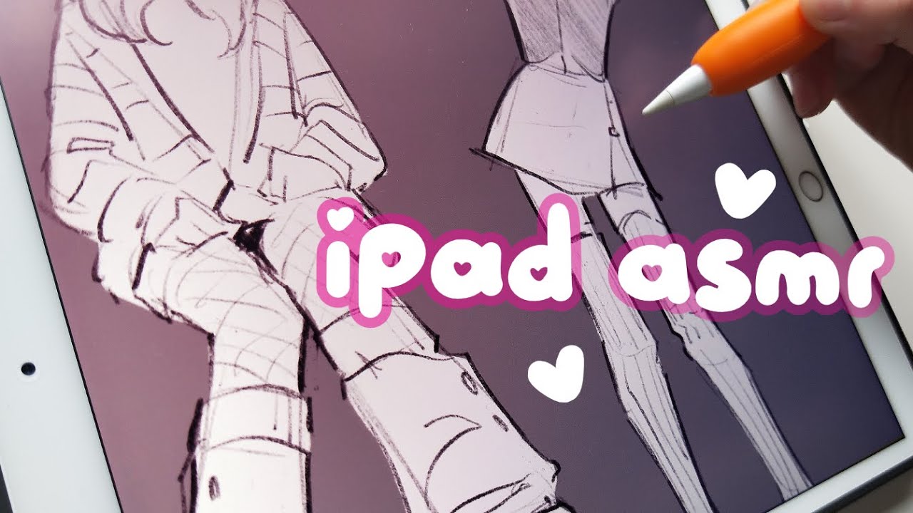 IPAD ASMR | Drawing PINTEREST OUTFITS! ♡ | Real time sketching | Pencil sounds | Whispered
