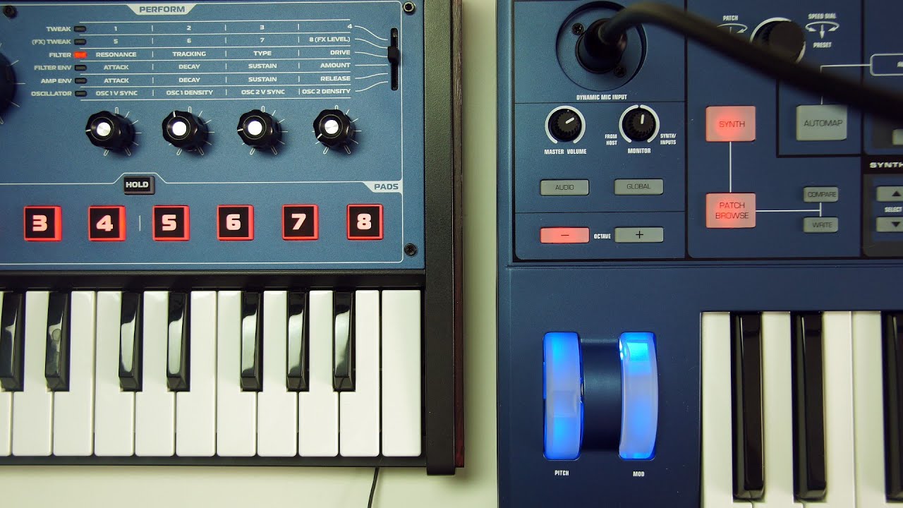 Novation Ultranova vs Mininova (archiwum 2016)