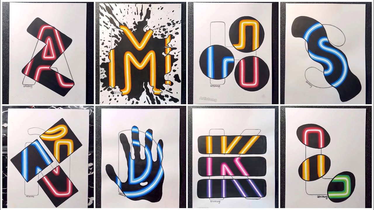 The Most Satisfying Letters With Neon Lights! 🤩✨🎨 (Whole ABC)