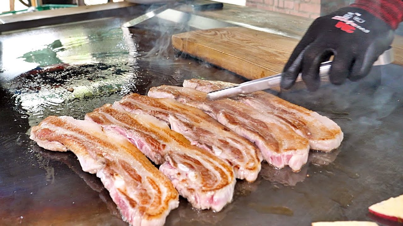 Свиная грудинка размером с бильярдный стол!! Шикарное огненное шоу!!