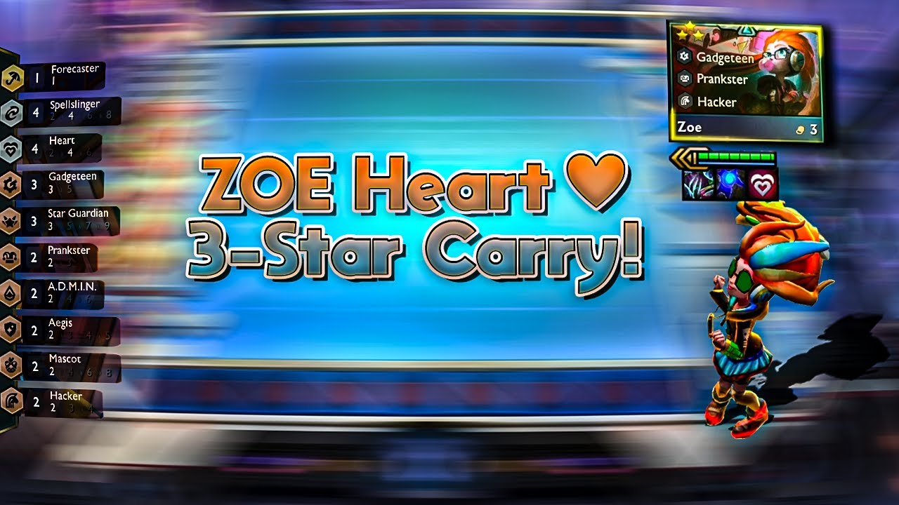 TFT SET 8 | ⭐⭐⭐ZOE | PERFECT TRAITS | 4 Spellslinger 4 heart COMPOSITION | GAMEPLAY | ParEz0