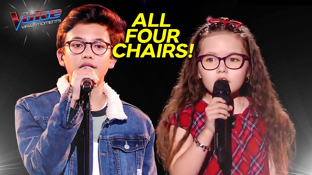 EPIC 4 CHAIR TURNS FOR KIDS! Coaches Can’t Believe This! | The Voice