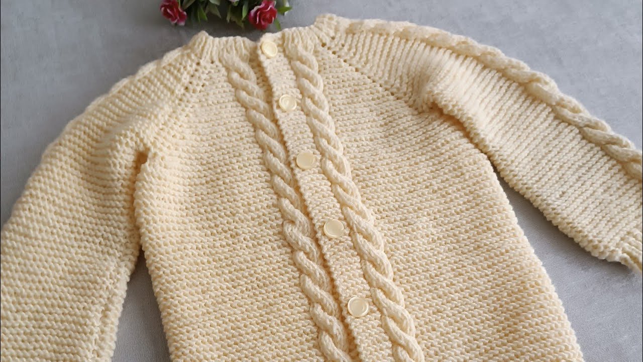 Burgulu Bebek Hırkası Anlatımı 🎊 Yakadan Başlama Burgulu Hırka Yapımı 🎊#babyknitting #bebekorguleri