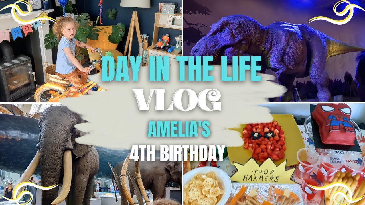 DAY IN THE LIFE - AMELIA'S 4TH BIRTHDAY 🎂🎈 | Fun, Games, Natural History Museum | Claire Williams