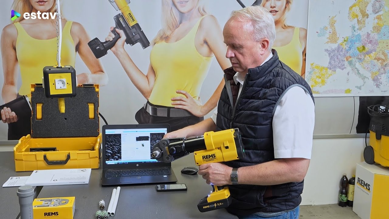 Usnadněte si práci s radiálním lisem REMS Akku-Press 22 V Connected s on-line tvorbou protokolů
