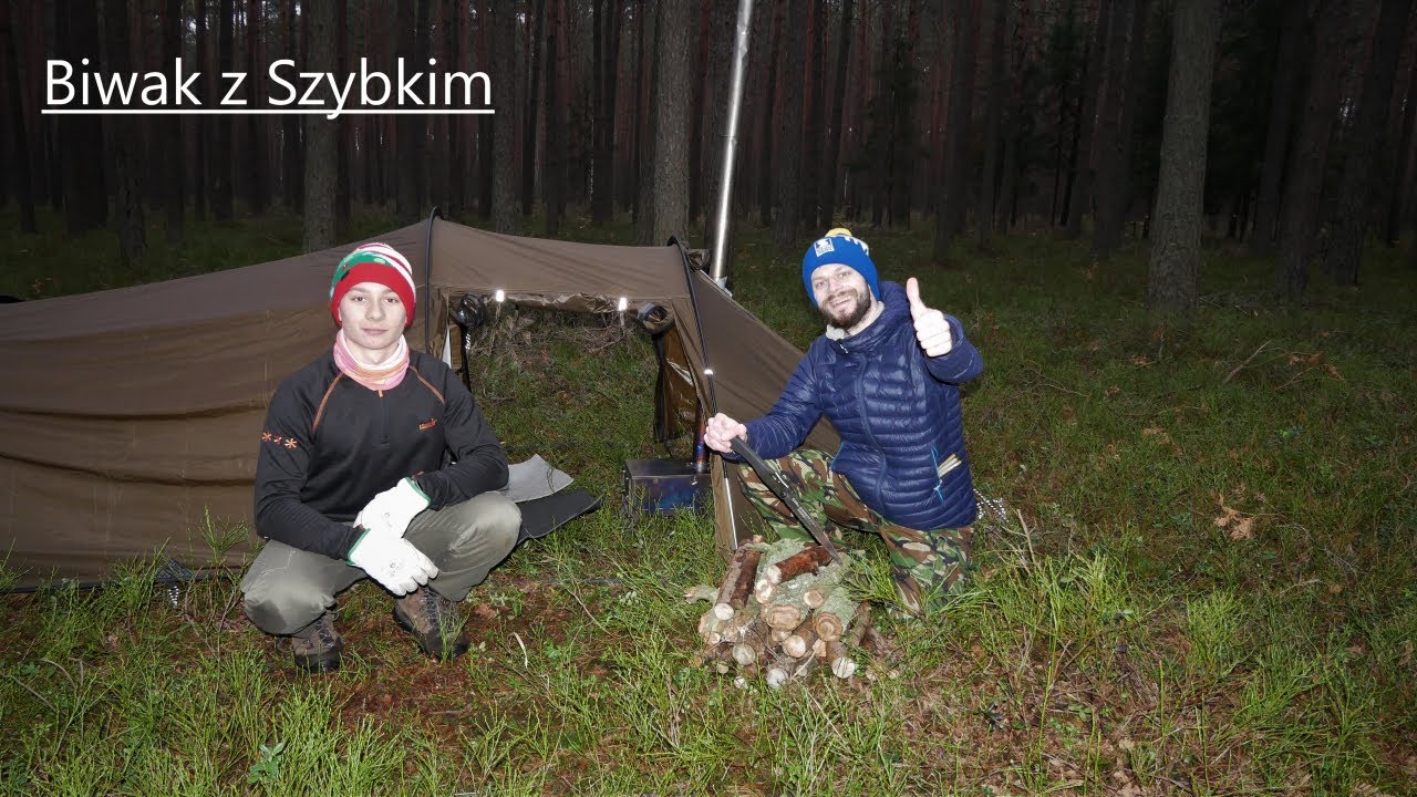 Biwak z piecykiem na lekko, geocaching i bieda burgery- biwak z Szybkim