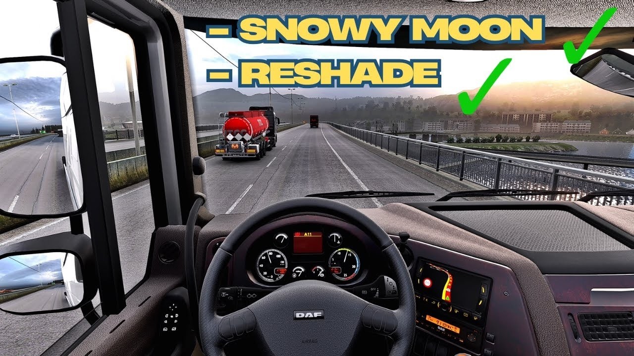 Snowy Moon Lighting Improvements v2  ETS 2 - ATS  🚛 Ссылка в описании!!!
